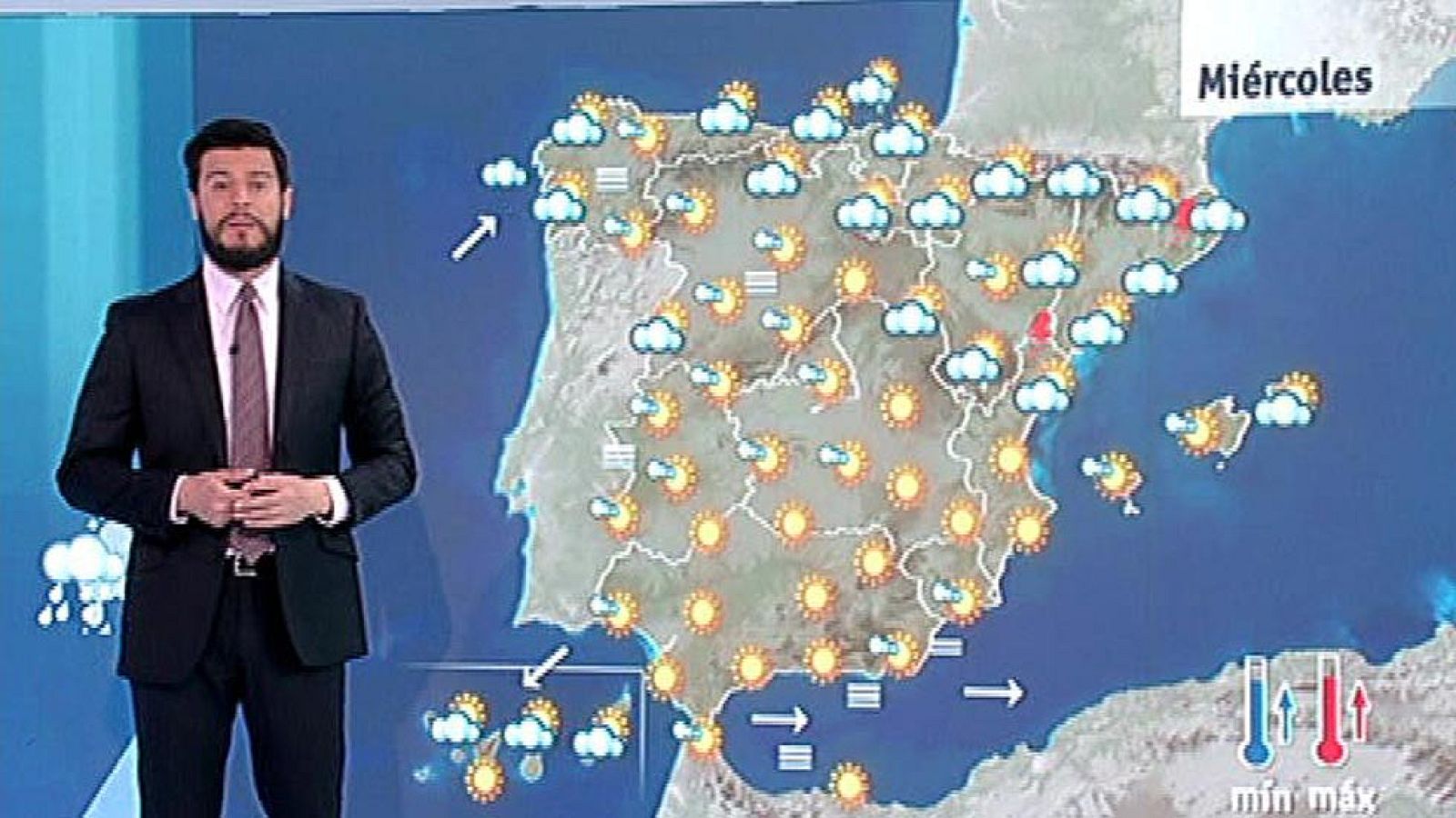 Nubes en el noreste pero en general claros y temperaturas altas