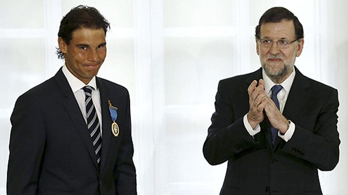 Telediario 1 - Nadal recibe Medalla de Oro y dice que con trabajo se logra la victoria
