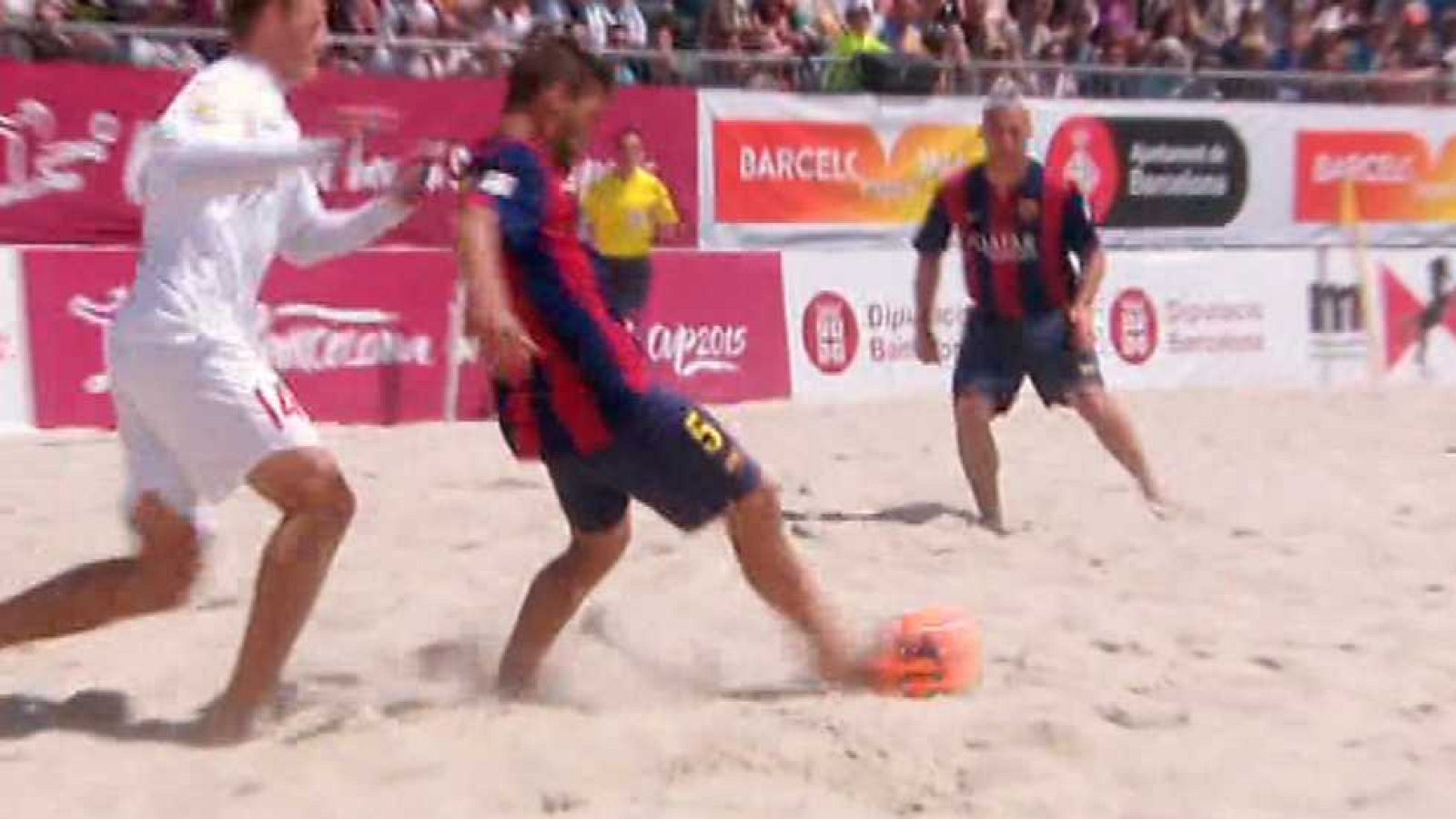 Fútbol Playa - Barcelona Beach Soccer Cup 1ª Semifinal: FC Barcelona - FC Lokomotiv Moscow - ver ahora