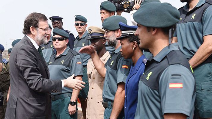 Telediario 1 - Rajoy conoce en Senegal el trabajo contra la inmigración ilegal y el terrorismo yihadista