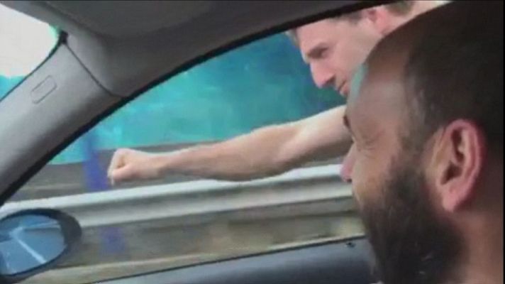 Telediario 1 - Multan a un bombero por imprudencia en la carretera