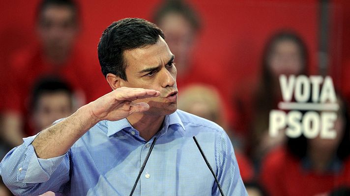 Telediario 1 - Sánchez arremete contra PP, Podemos y Ciudadanos