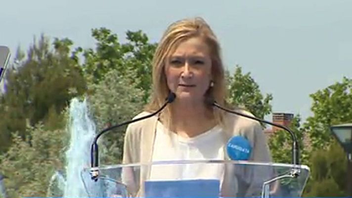 Telediario 1 - Cifuentes se compromete a deducir impuestos y promover la conciliación