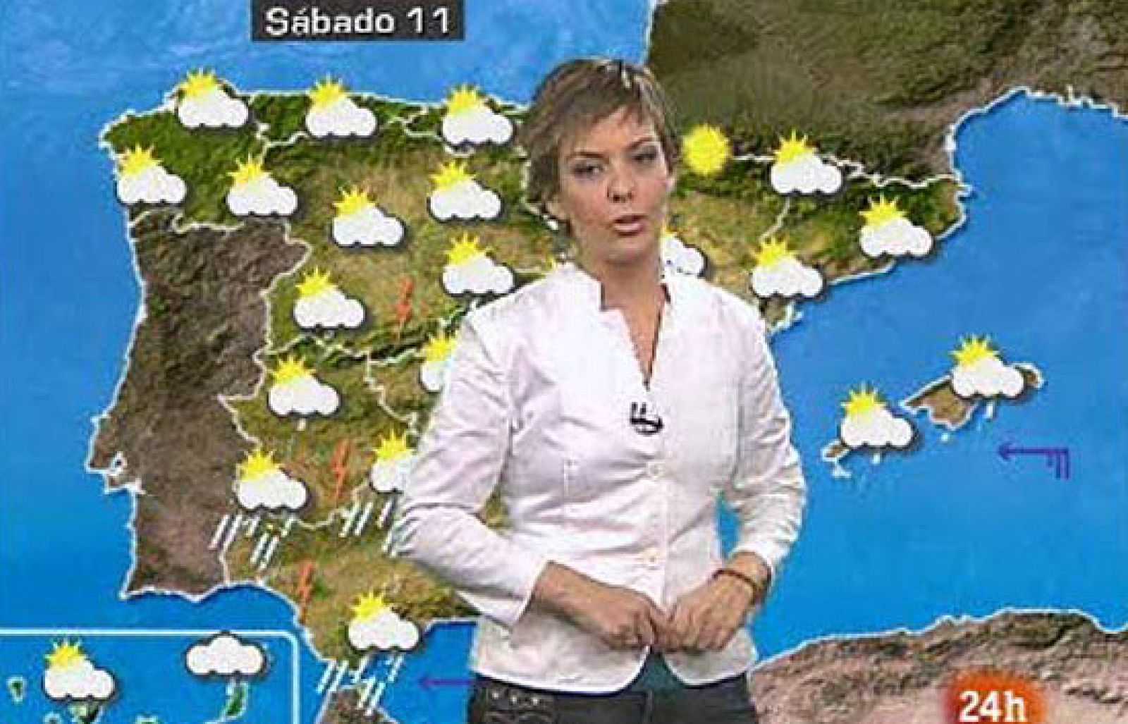 La previsión para este sábado es de lluvias en la mitad sur peninsular.