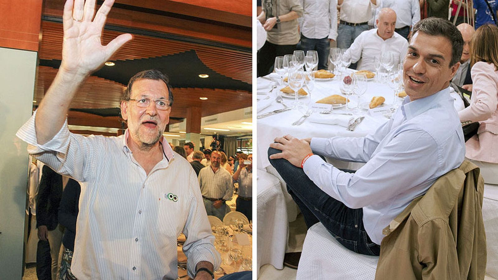 Rajoy y Sánchez hacen doblete en el quinto día de campaña | Ver