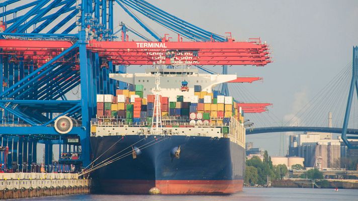 Telediario 1 - La economía de la zona euro creció un 0,4% en el primer trimestre del año, según avanza Eurostat