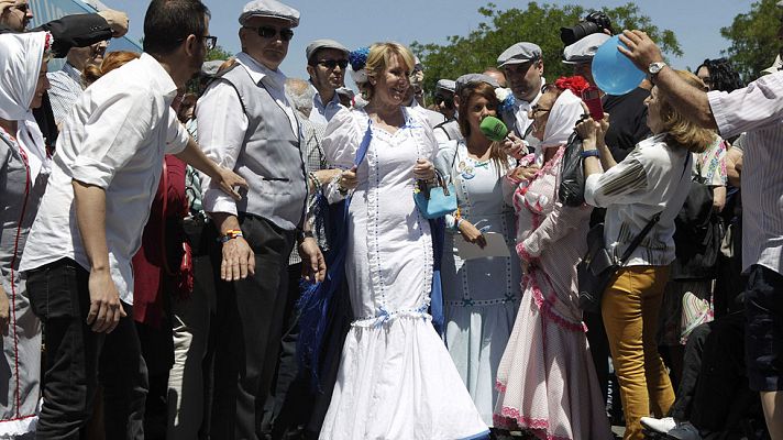 Telediario 1 - Campaña de candidatos en la pradera de San Isidro
