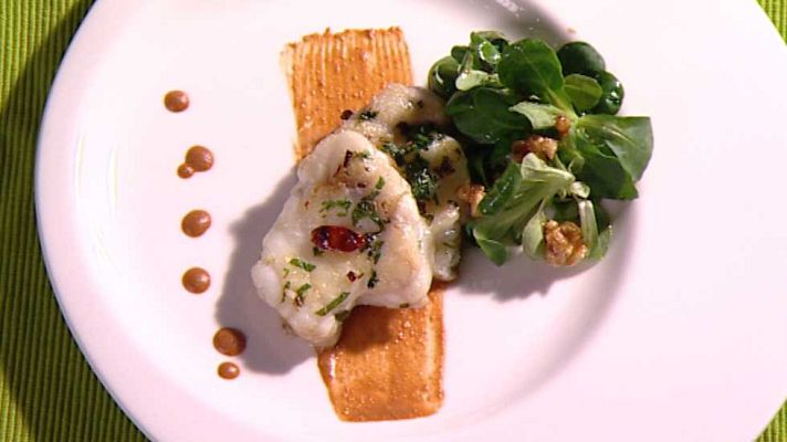 Cocina con Sergio - Rape con salsa de ñoras y nueces