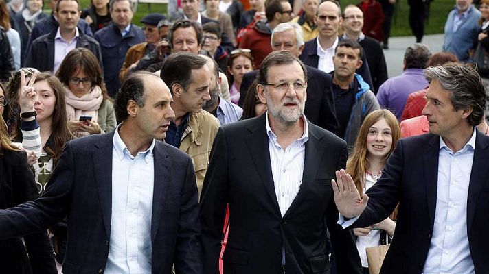 Telediario 1 - Intensa jornada de actos electorales en la campaña del 24M