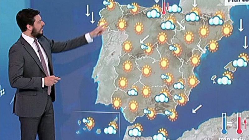 Ascenso de temperaturas en Meseta y Andalucía, y lluvias en Melilla