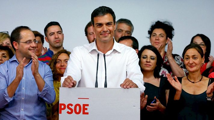 Telediario 1 - Resultados elecciones 2015: El PSOE pierde votos, pero consigue más mayorías absolutas que en 2011