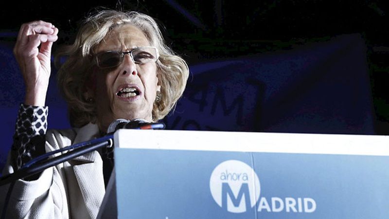La candidata de Ahora Madrid, Manuela Carmena, podría convertirse en alcaldesa si pacta con el PSOE