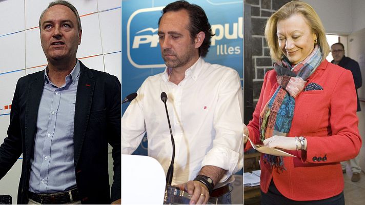 Telediario 1 - Fabra, Bauzá y Rudi dejarán la dirección del PP en los próximos meses por los resultados del 24M