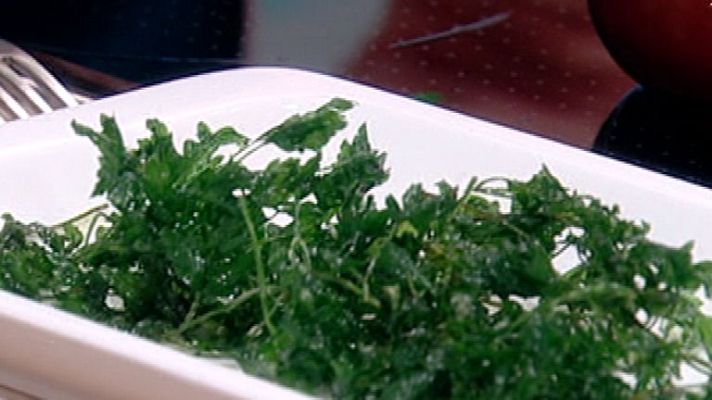 RTVE Cocina - Vinagreta de perejil y perejil cristalizado