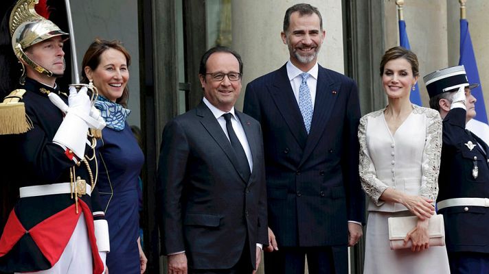 Telediario 1 - Los reyes retoman su viaje a Francia con una intensa agenda institucional