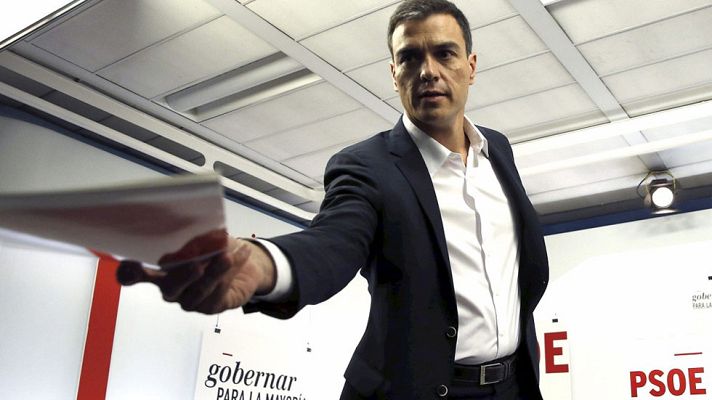 Telediario 1 - Expectación ante la reunión entre Pedro Sánchez y Pablo Iglesias