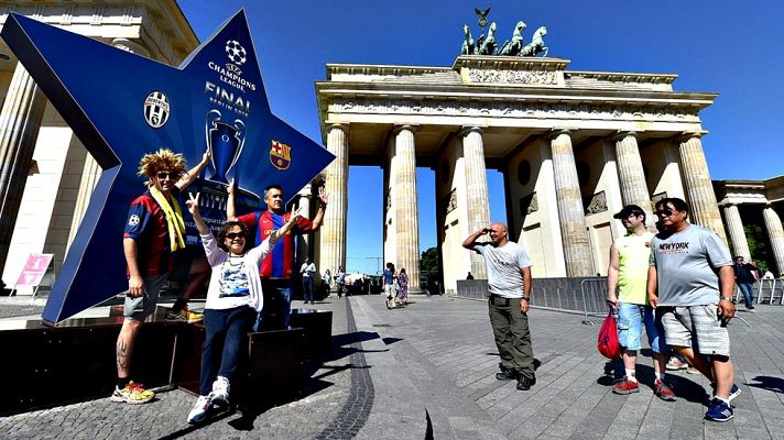 Telediario 1 - Las fanzones de los dos equipos están preparadas