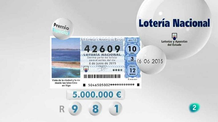 Loterías - Lotería viajera - 06/06/15