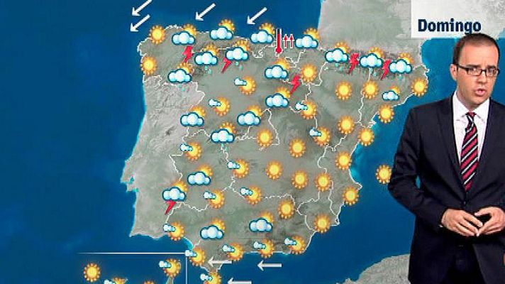 El tiempo - Viento fuerte en el litoral norte de Galicia y en el Estrecho