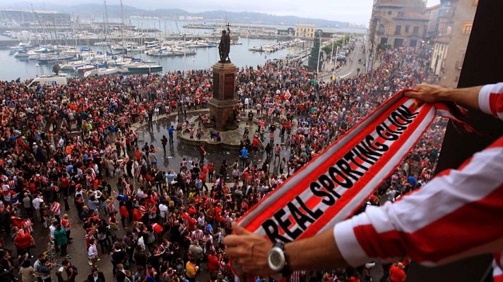 Telediario 1 - Gijón está de fiesta por su ascenso a Primera