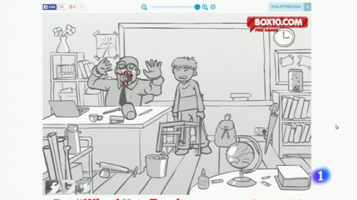 Telediario 1 - Piden la retirada del videojuego "Golpea a tu profesor"