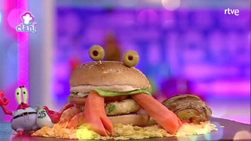 Receta Exprés - Cangreburguer con muelle de patata - Cocina con Clan | Ver