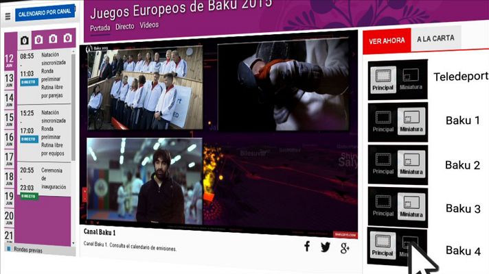  - Disfruta los Juegos Europeos de Bakú en la web de RTVE