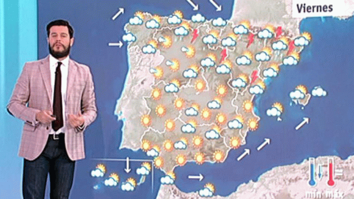 El tiempo - Chubascos y tormentas fuertes con granizo en el extremo nore