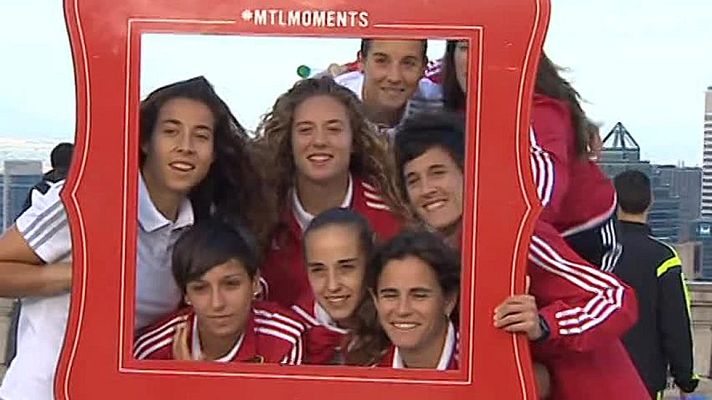 Telediario 1 - La selección femenina se relaja en Montreal antes de su cita con Brasil