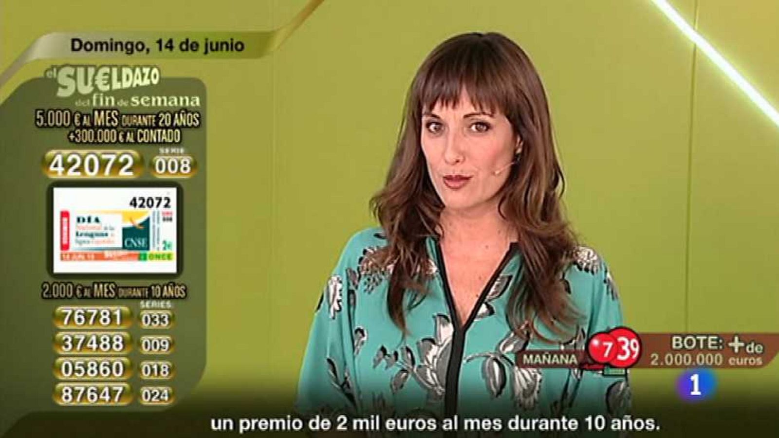 Sorteo ONCE - 14/06/15 - Ver ahora