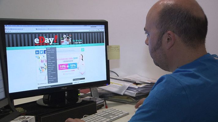 Telediario 1 - Hoy se celebra el eDay, la versión española del Cibermonday americano