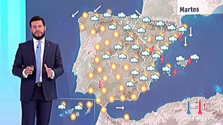 El tiempo - Persisten las tormentas en el noreste y Baleares