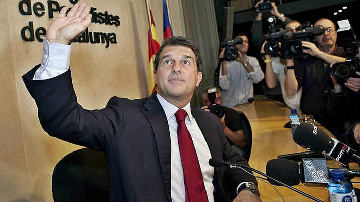 Telediario 1 - Laporta hace oficial su candidatura a las elecciones a la presidencia del Barcelona