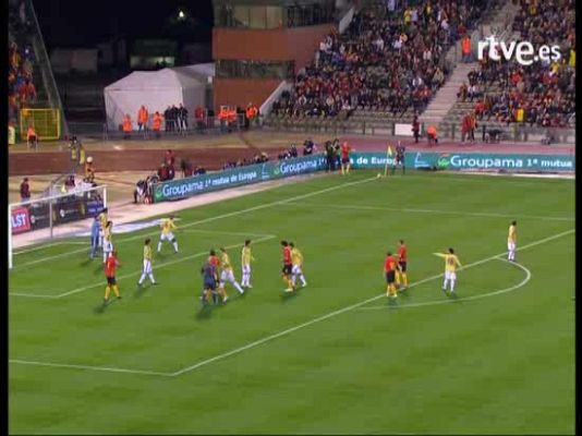  - Goles: España  gana 1-2 a Bélgica