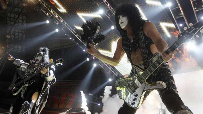 Telediario 1 - Kiss repasa sus 40 años sobre los escenarios en sus conciertos en Madrid y Barcelona