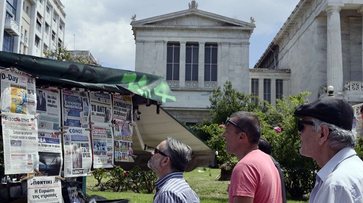 Telediario 1 - La crisis y el paro hacen mella en la economía de Grecia