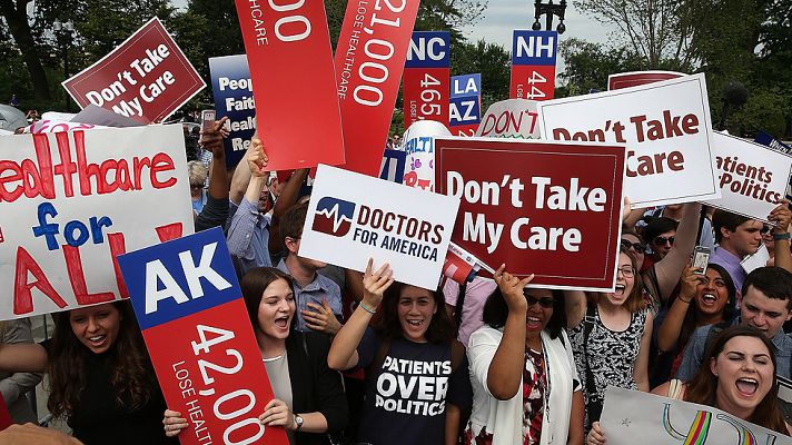 Telediario 1 - El Supremo de EE.UU. respalda los subsidios a los seguros médicos de la reforma sanitaria de Obama