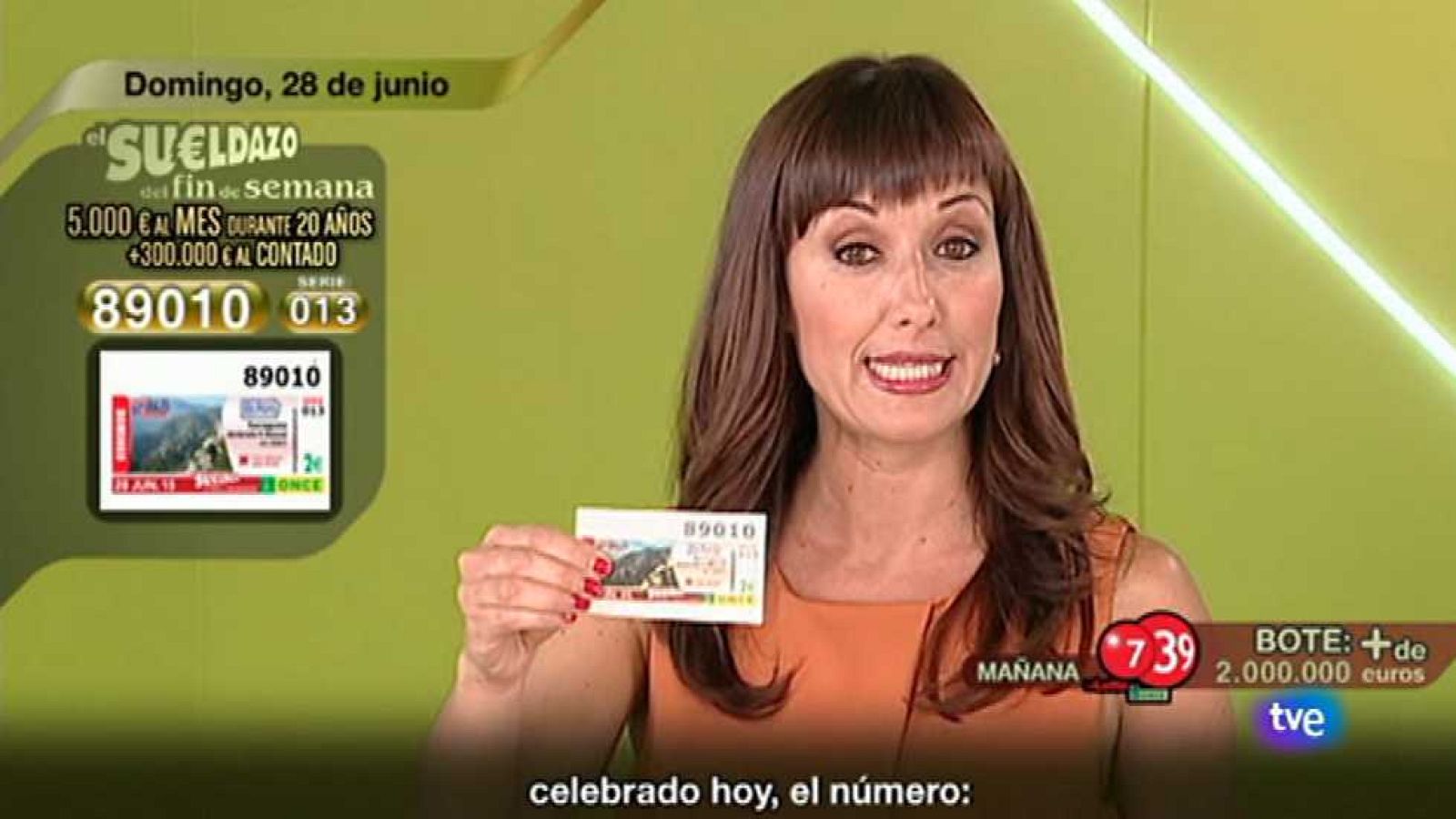 Sorteo ONCE - 28/06/15 - Ver ahora