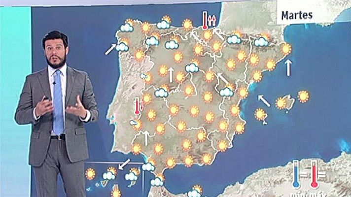 El tiempo - La masa de aire cálido se desplaza al este