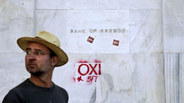 Telediario 1 - El gobierno griego pide el 'no' en el referéndum