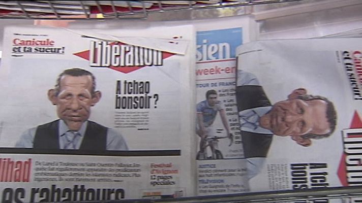 Telediario 1 - Los guiñoles, portada de la prensa francesa