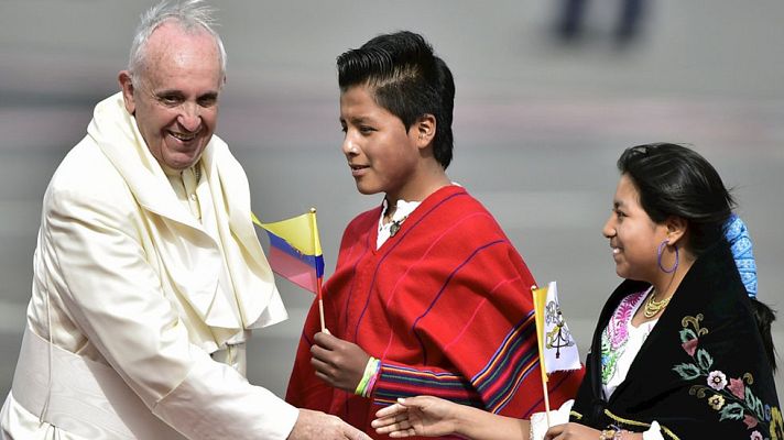 Telediario 1 - El Papa estará en Ecuador hasta el miércoles y luego viajará a Bolivia y Paraguay