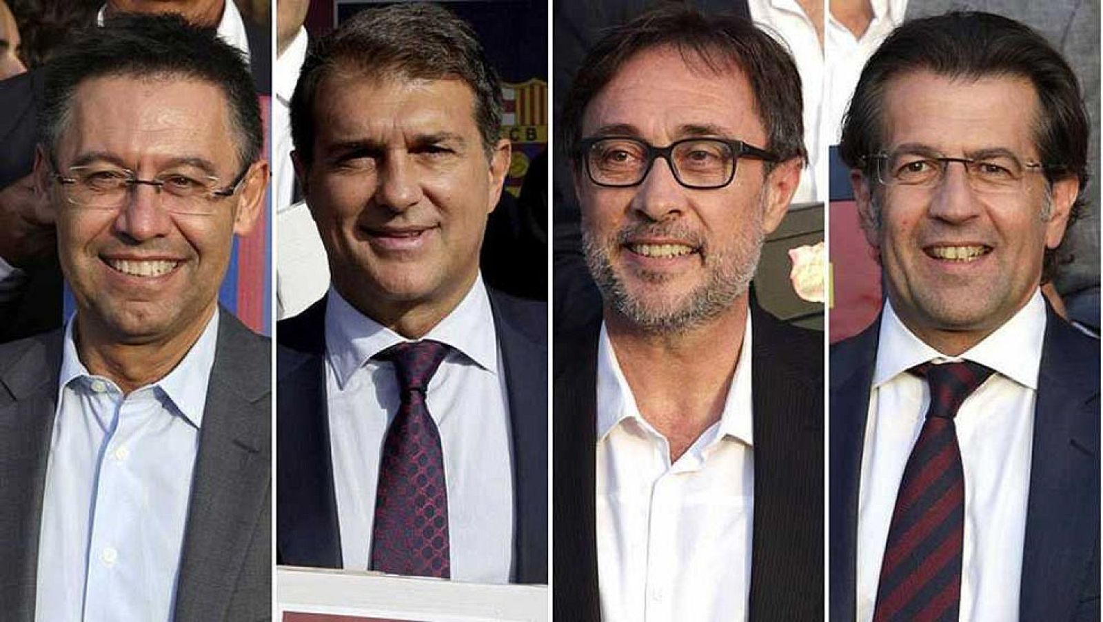 Josep Maria Bartomeu, Joan Laporta, Agustí Benedito y Toni Freixa son los candidatos que concurrirán finalmente a los comicios electorales a la presidencia del FC Barcelona, mientras que ha quedado fuera por solo 16 firmas la precandidatura de Seguim
