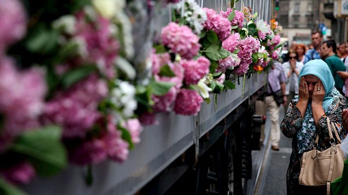 Telediario 1 - Veinte años de la masacre de Srebrenica, la más grave en Europa desde la Segunda Guerra Mundial