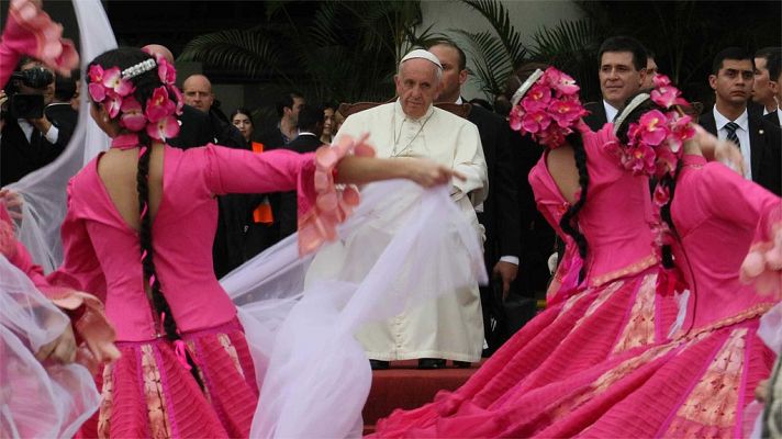 Telediario 1 - Última parada de gira latinoamericana del papa en Paraguay