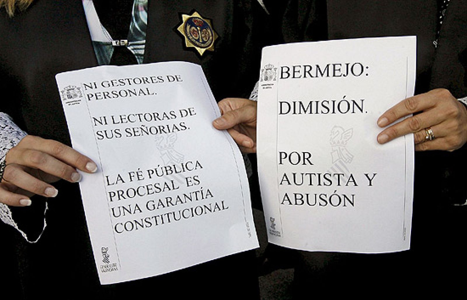 Los secretarios judiciales ponen fin al paro de tres horas que han desarrollado este martes. Han pedido una reforma urgente de la Administración de Justicia para evitar más casos como el de Mari Luz y la dimisión del ministro de Justicia.