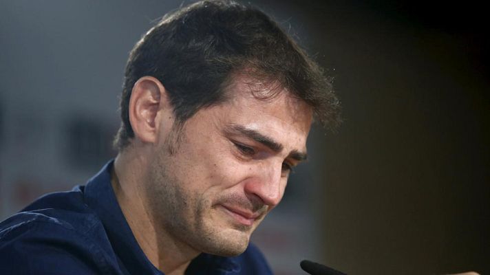 Telediario 1 - Casillas se despide entre lágrimas del Madrid