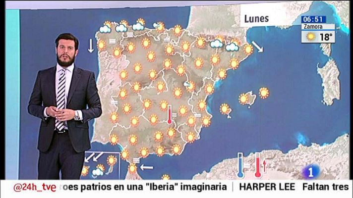El tiempo - Temperaturas muy altas en casi toda la península