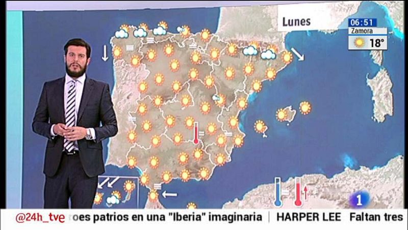 Temperaturas muy altas en casi toda la península - El tiempo | Ver