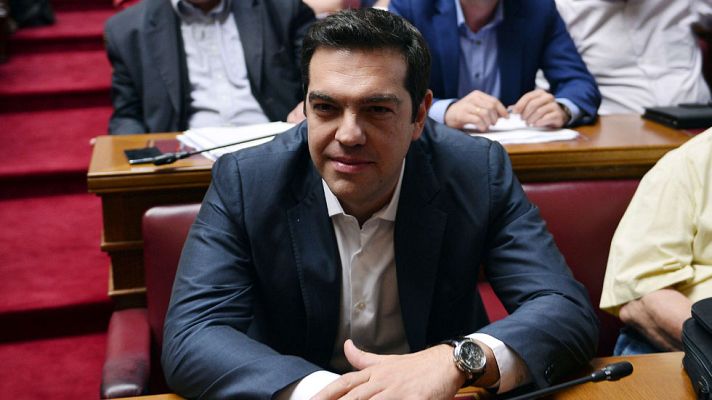Telediario 1 - Syriza rechaza las medidas de Bruselas y Tsipras pide unidad